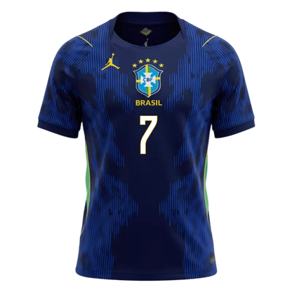 Camisola Brasil 2026 Alternativa Azul Versão Adepto VINI JR. #7