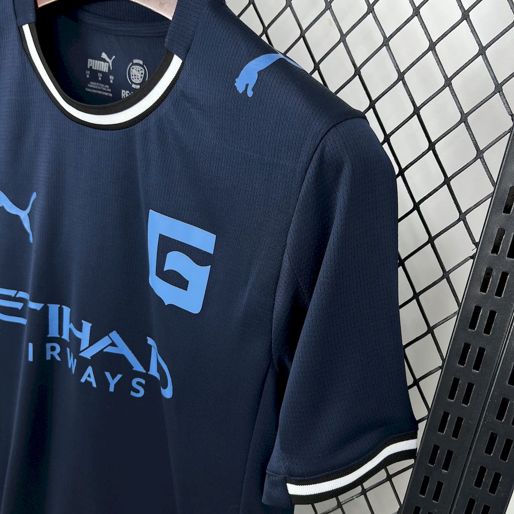 Camisola Girona FC 2025-26 Alternativa Azul Versão Adepto