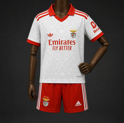 Kit Criança S.L.B. 2026-27 Alternativo Branco (Entrega Imediata)