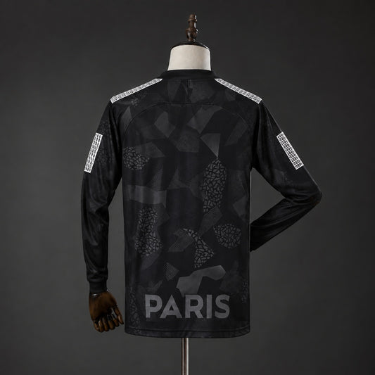 Camisola Manga Comprida FC Paris Saint-Germain 2017-18 Alternativa Preta Versão Adepto