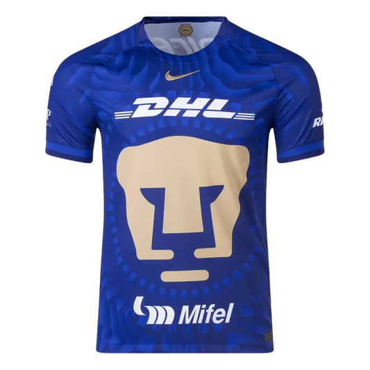Camisola UNAM Pumas 2025-26 Alternativa Azul Versão Adepto