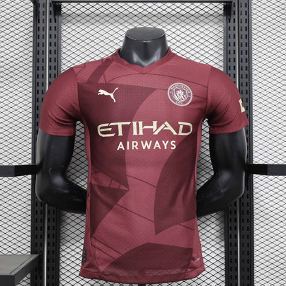Camisola MCI 2024-25 Alternativa Vermelha Versão Jogador