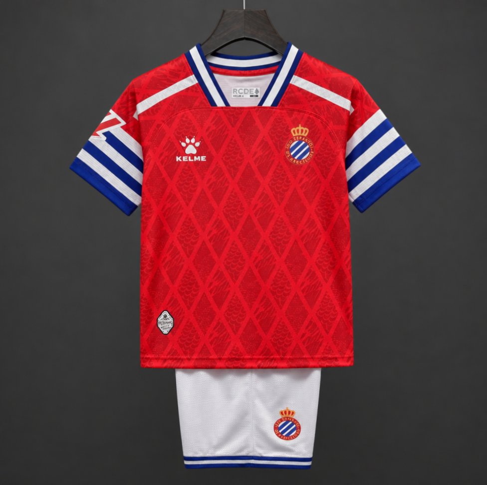Kit Criança RCD Espanyol 2026-27 Alternativo Vermelho