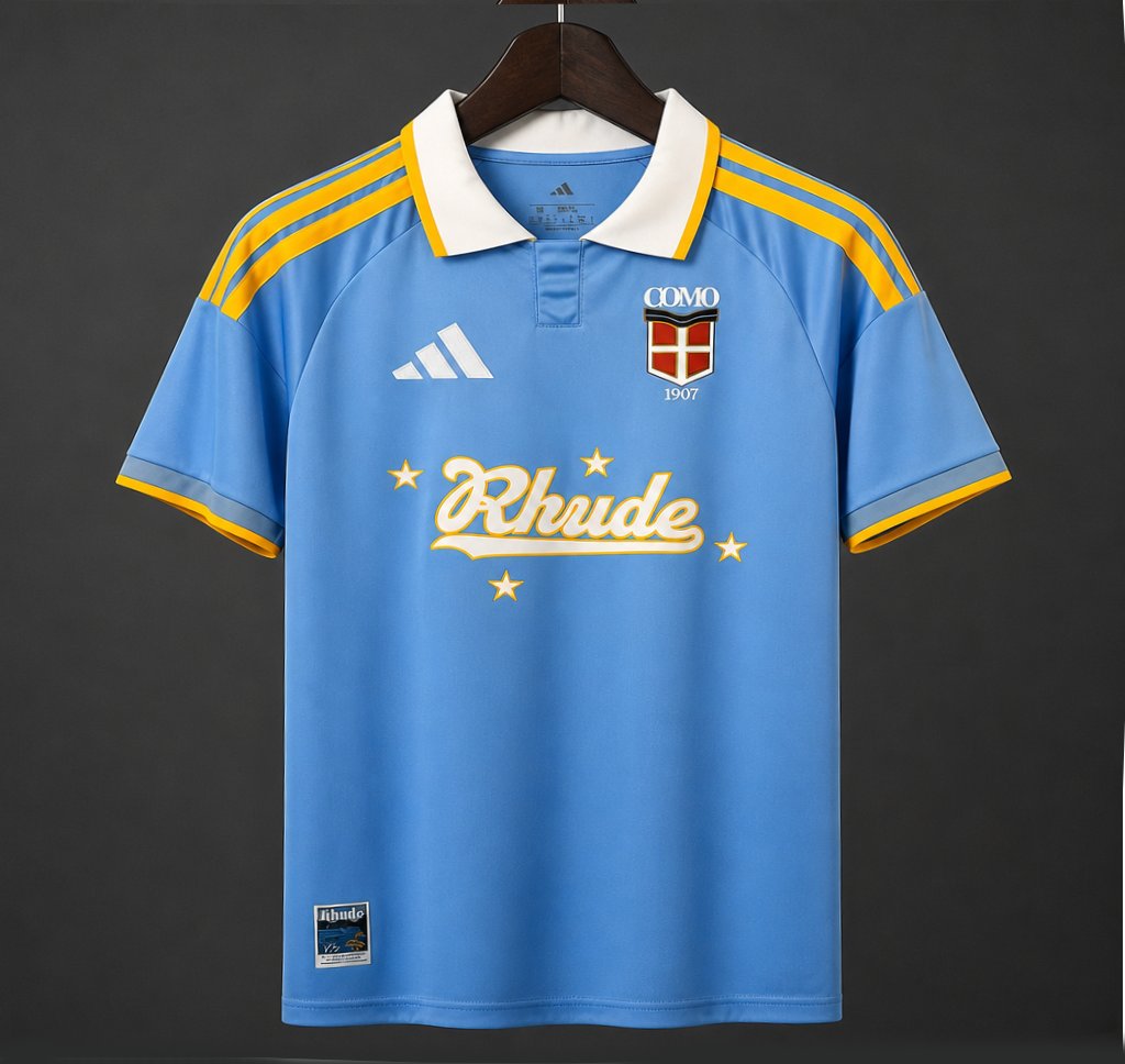Camisola Como 1907 2026-27 Alternativa Azul Versão Adepto