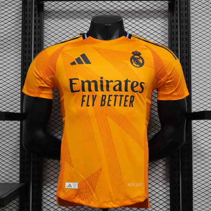 Camisola Real Madrid CF 2024-25 Alternativa Laranja Versão Jogador