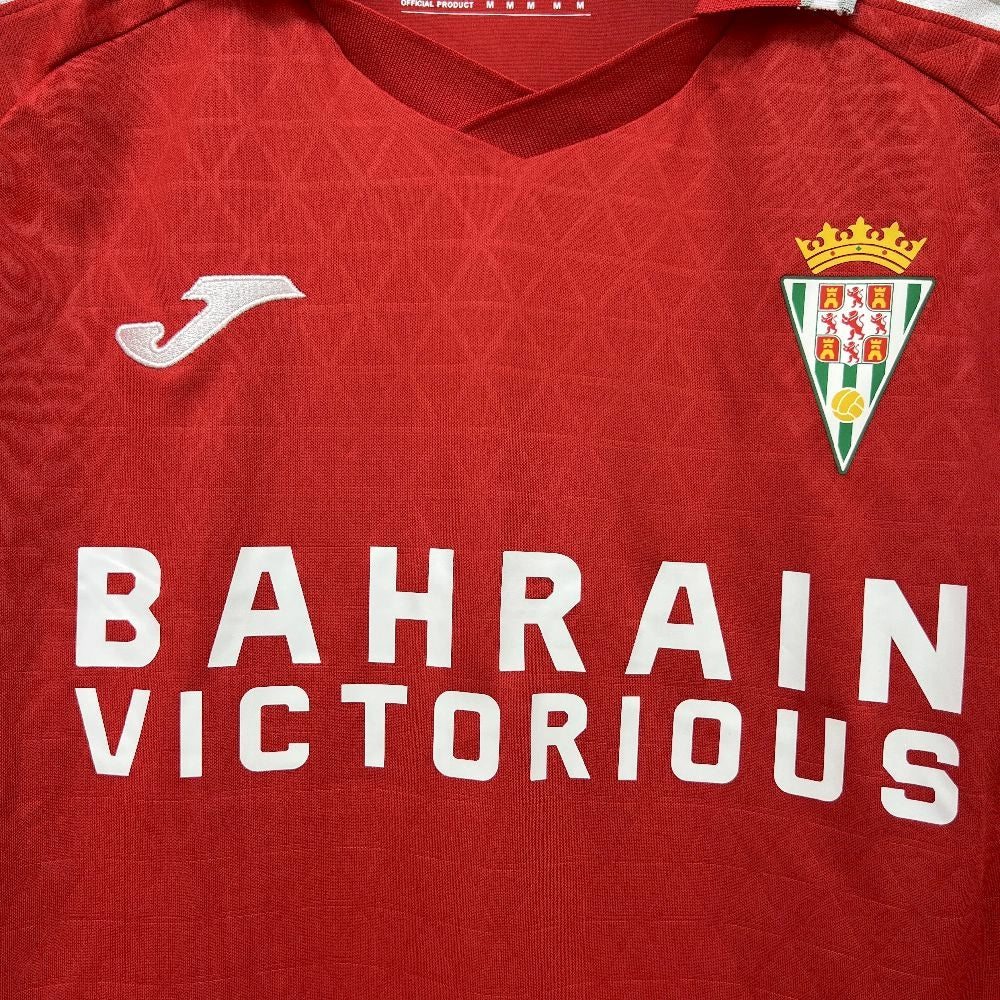 Camisola Cordoba CF 2025-26 Alternativa Vermelha Versão Adepto