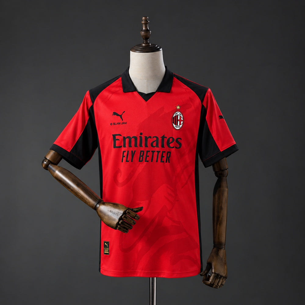 Camisola Ac Milan 2026-27 Alternativa Vermelha Versão Adepto