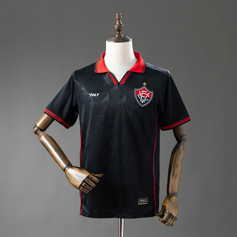 Camisola EC Vitoria 2025-26 Alternativa Preta Lisa Versão Adepto