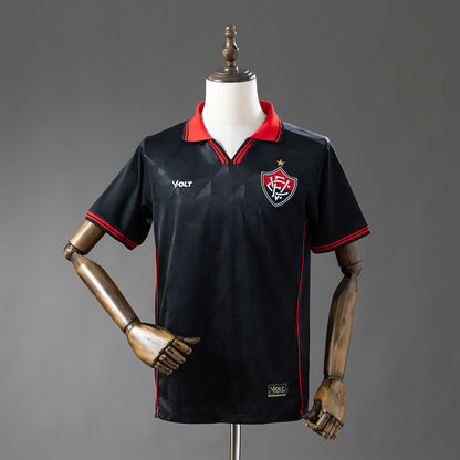 Camisola EC Vitoria 2025-26 Alternativa Preta Lisa Versão Adepto
