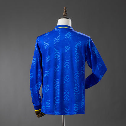Camisola Manga Comprida Colombia 1994 Alternativa Azul Versão Adepto