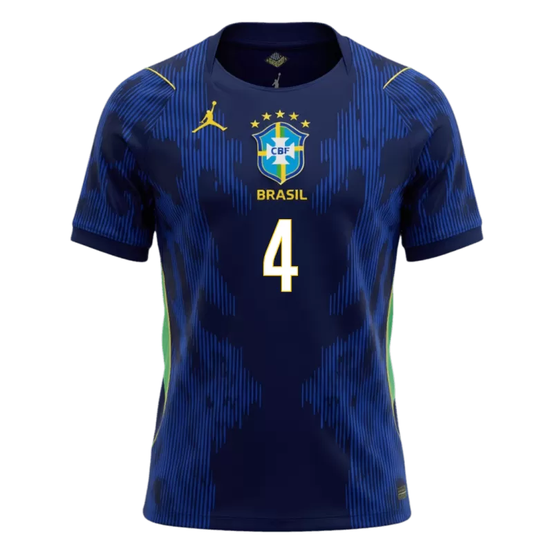 Camisola Brasil 2026 Alternativa Azul Versão Adepto MARQUINHOS #4