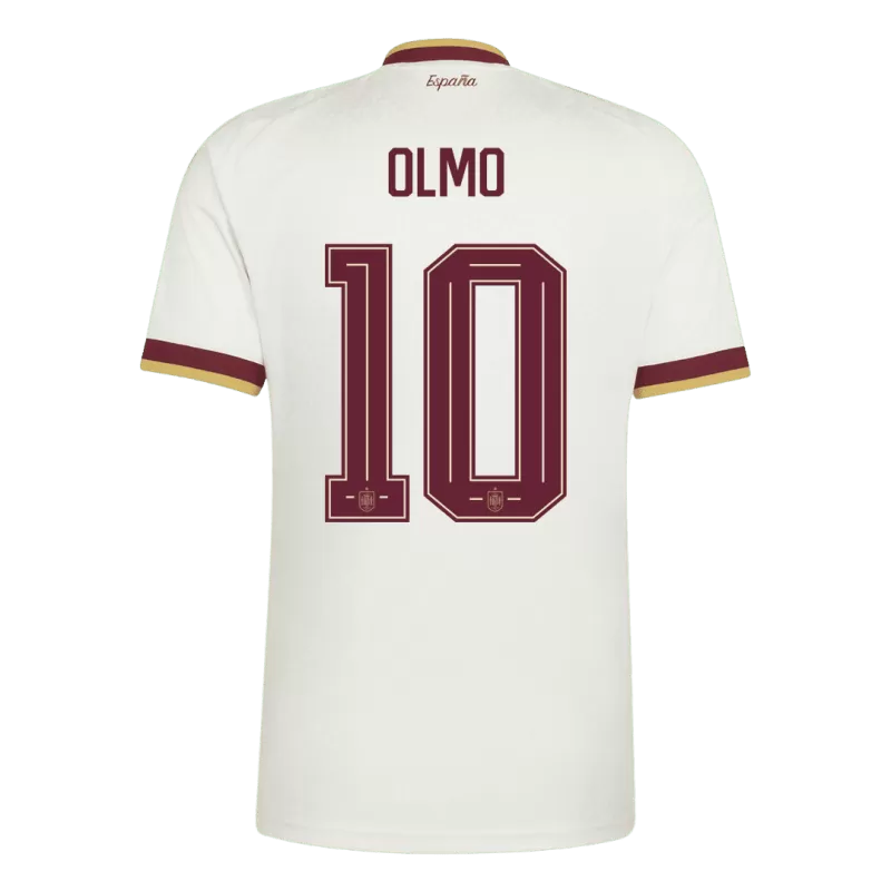 Camisola Espanha 2026 Alternativa Branca 2 Estrelas Campeão Versão Adepto OLMO #10