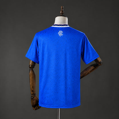 Camisola Rangers FC 1990-91 Principal Versão Adepto