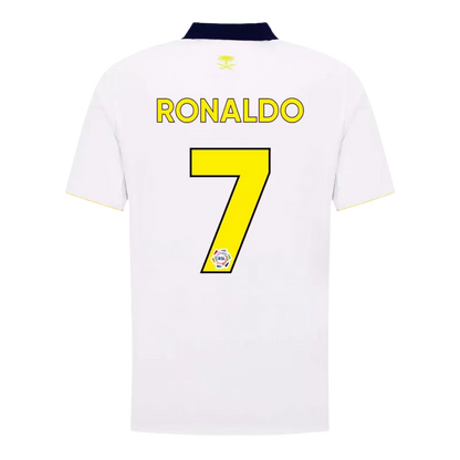 Camisola Al-Nassr 2025-26 Alternativa Branca Versão Adepto RONALDO #7 (Entrega Imediata)
