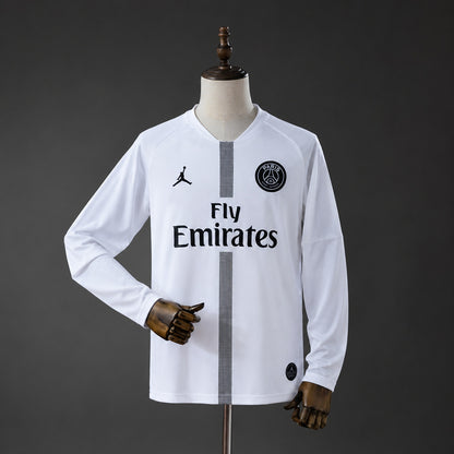 Camisola Manga Comprida FC Paris Saint-Germain 2018-19 Alternativa Branca UCL Versão Adepto