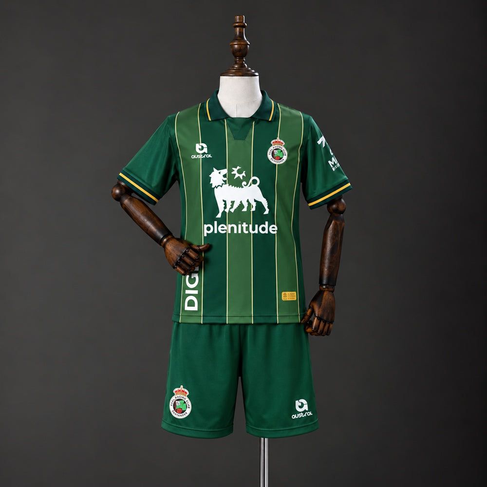 Kit Criança Racing Santander 2026-27 Alternativo Verde