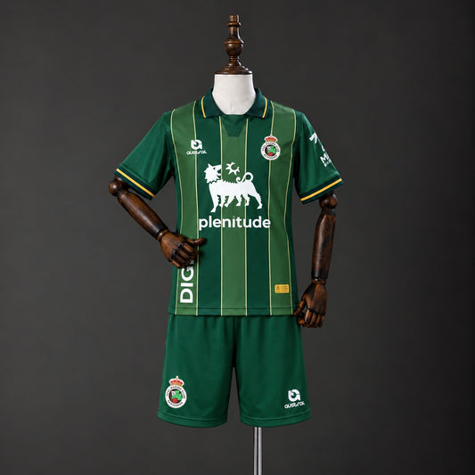 Kit Criança Racing Santander 2026-27 Alternativo Verde