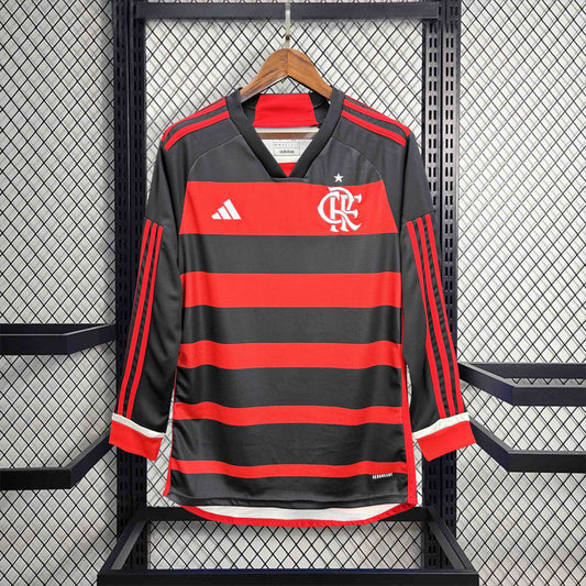Camisola Manga Comprida Flamengo 2024-25 Principal Versão Adepto
