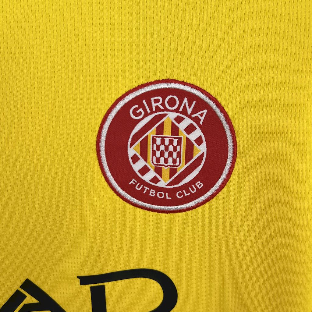 Camisola Girona FC 2025-26 Alternativa Amarela Versão Adepto