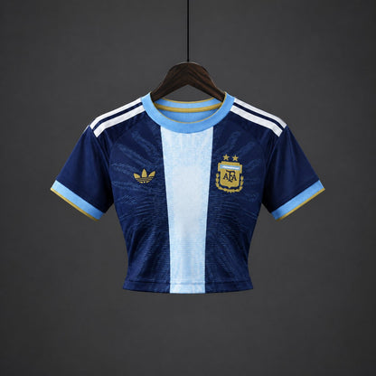 Crop Top Mulher Argentina 2026 Edição Messi Tribute
