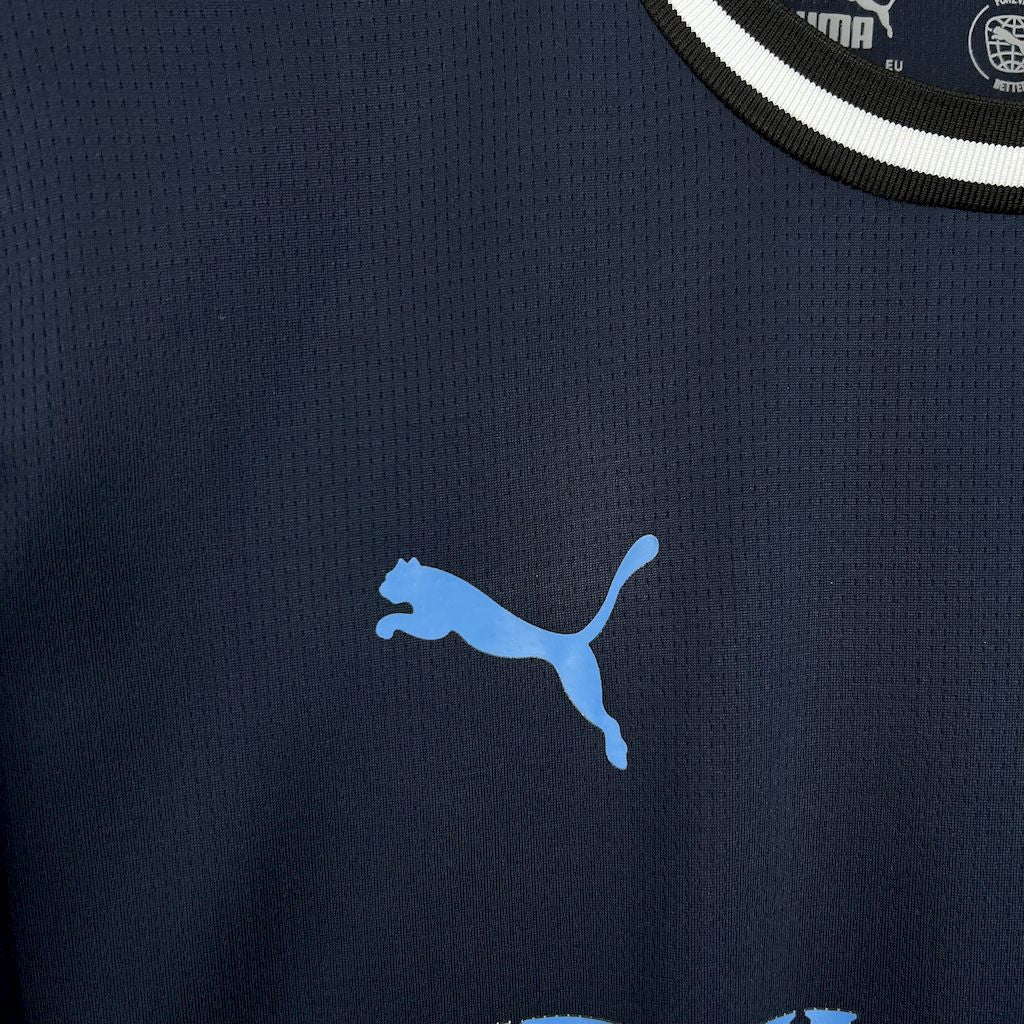 Camisola Girona FC 2025-26 Alternativa Azul Versão Adepto