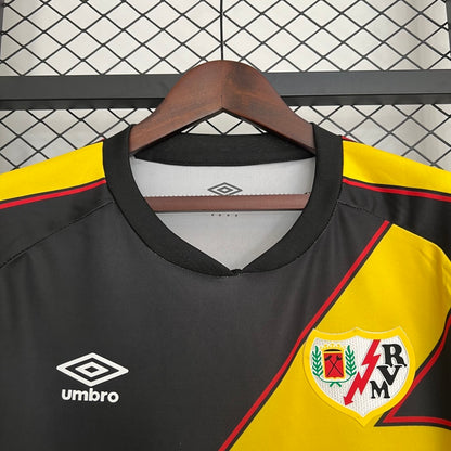 Camisola Rayo Vallecano 2025-26 Alternativa Preta Versão Adepto