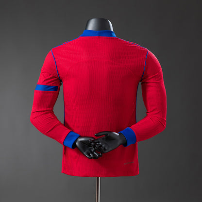 Camisola Manga Comprida FC Paris Saint-Germain 2025-26 Alternativa Vermelha Versão Jogador