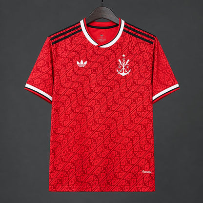 Camisola CR Flamengo 2026-27 Alternativa Vermelha Lisa Versão Adepto