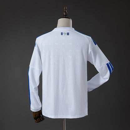 Camisola Manga Comprida Cruzeiro EC 2026-27 Alternativa Branca Lisa Versão Adepto