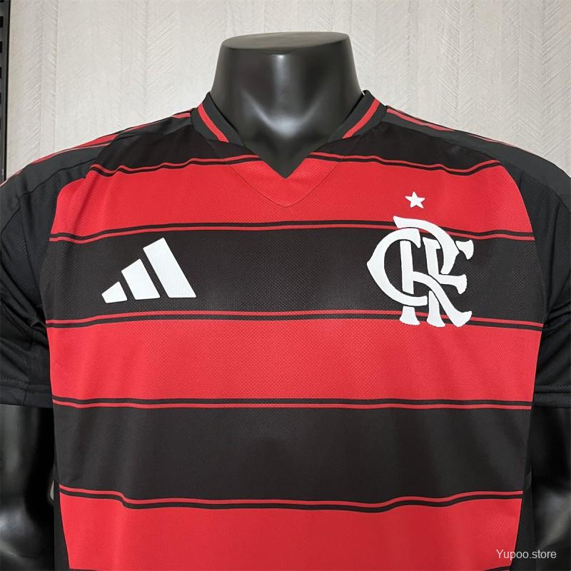 Camisola CR Flamengo 2025-26 Principal Lisa Versão Jogador