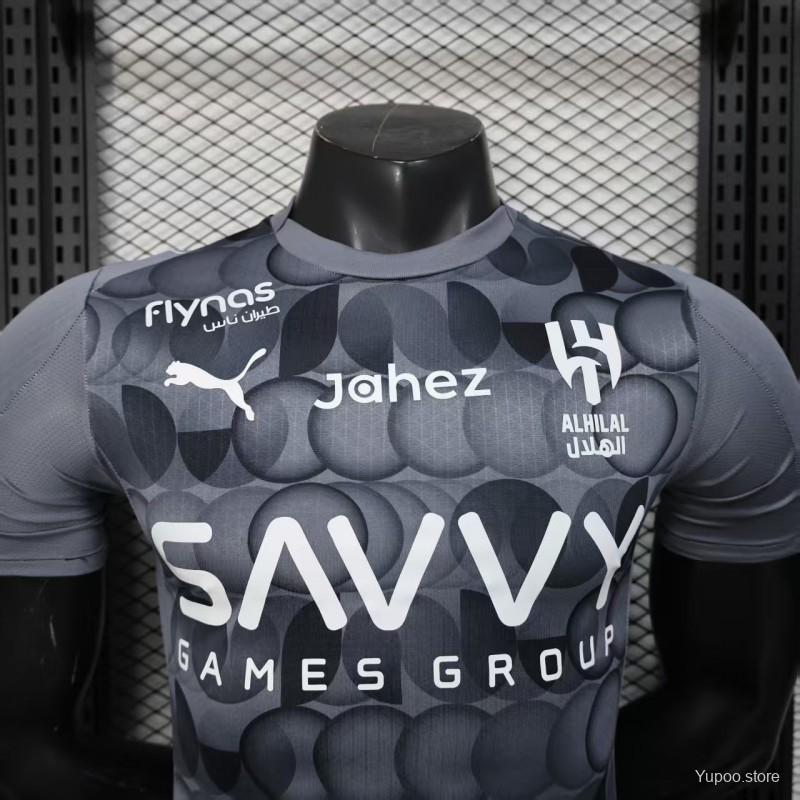Camisola Al-Hilal SFC 2025-26 Alternativa Cinzenta Versão Jogador