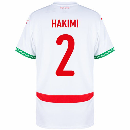 Camisola Marrocos 2024 Alternativa Branca Versão Adepto HAKIMI #2