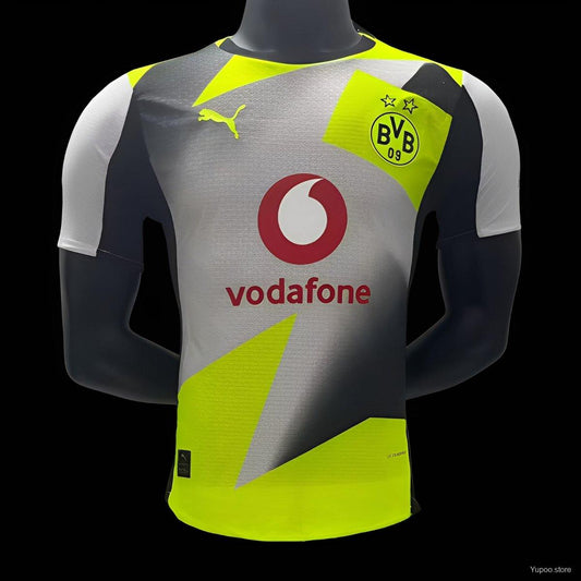 Camisola Borussia Dortmund 2025-26 Alternativa Cinzenta Versão Jogador