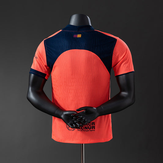 Camisola FC Barcelona 2025-26 Alternativa Laranja Versão Jogador