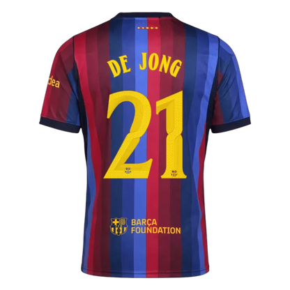 Camisola FC Barcelona 2026-27 Principal UCL Versão Adepto DE JONG #21