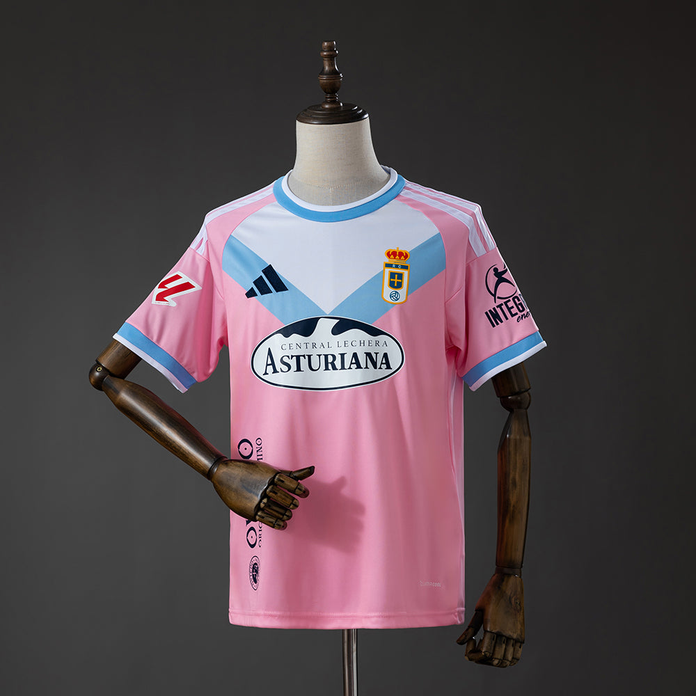 Camisola Real Oviedo 2026-27 Alternativa Rosa Versão Adepto