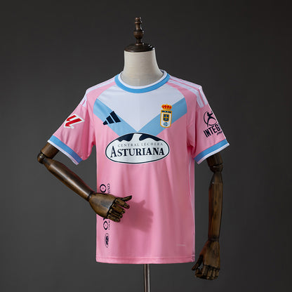 Camisola Real Oviedo 2026-27 Alternativa Rosa Versão Adepto