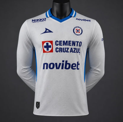 Camisola Manga Comprida CD Cruz Azul 2026-27 Alternativa Branca Versão Jogador