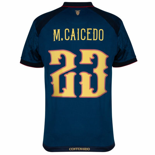 Camisola Equador 2025 Alternativa Azul Versão Adepto M. CAICEDO #23