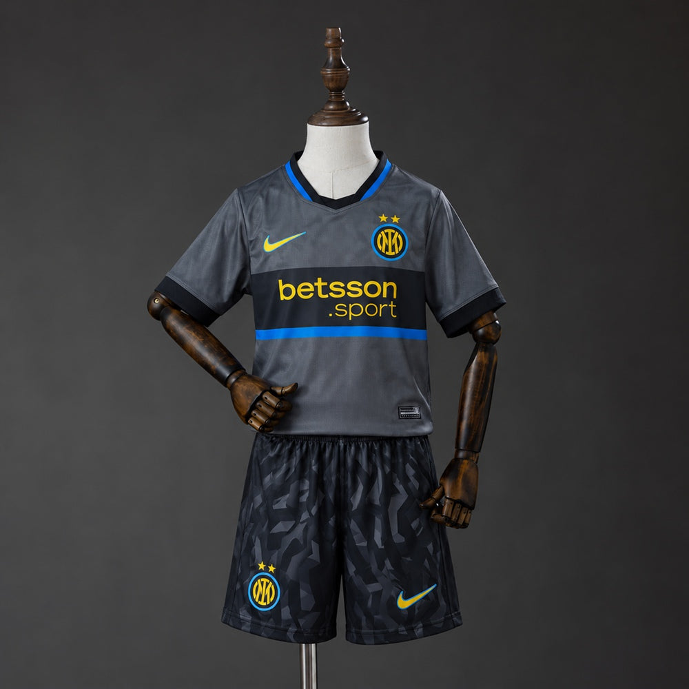 Kit Criança Inter Milão 2026-27 Alternativo Cinzento