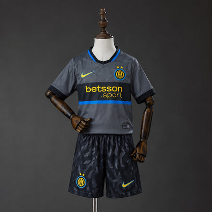 Kit Criança Inter Milão 2026-27 Alternativo Cinzento