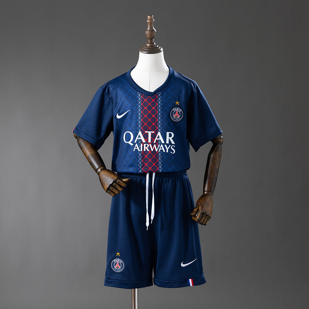 Kit Criança FC Paris Saint-Germain 2025-26 Principal 1 Estrela