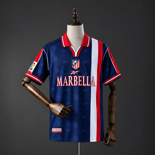 Camisola Atletico Madrid 1998-99 Alternativa Azul Versão Adepto
