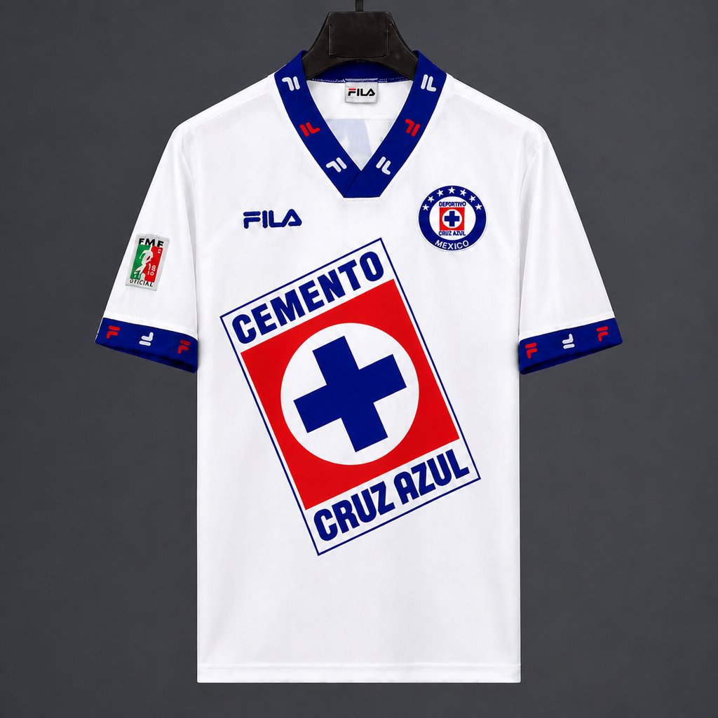 Camisola CD Cruz Azul 1997-98 Alternativa Branca Versão Adepto