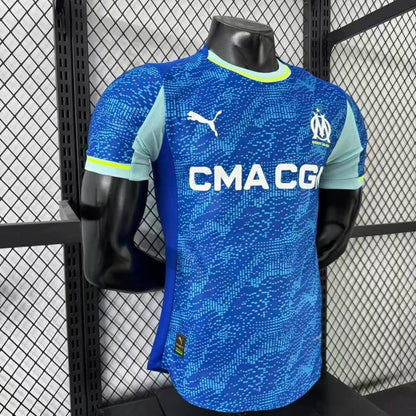 Camisola Olympique Marselha 2025-26 Alternativa Azul Clara Versão Jogador