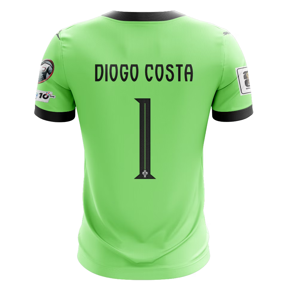 Camisola Portugal 2025 Guarda-Redes Versão Adepto DIOGO COSTA #1