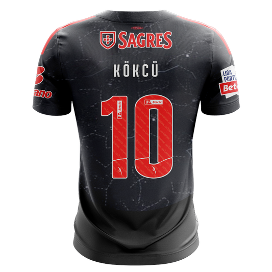 Camisola SLB 2024-25 Alternativa Preta Versão Adepto KOKCU #10