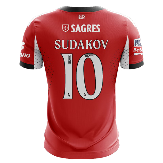 Camisola SLB 2025-26 Principal Versão Adepto SUDAKOV #10