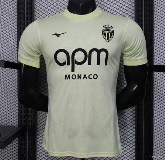 Camisola AS Monaco 2025-26 Alternativa Amarela Versão Jogador