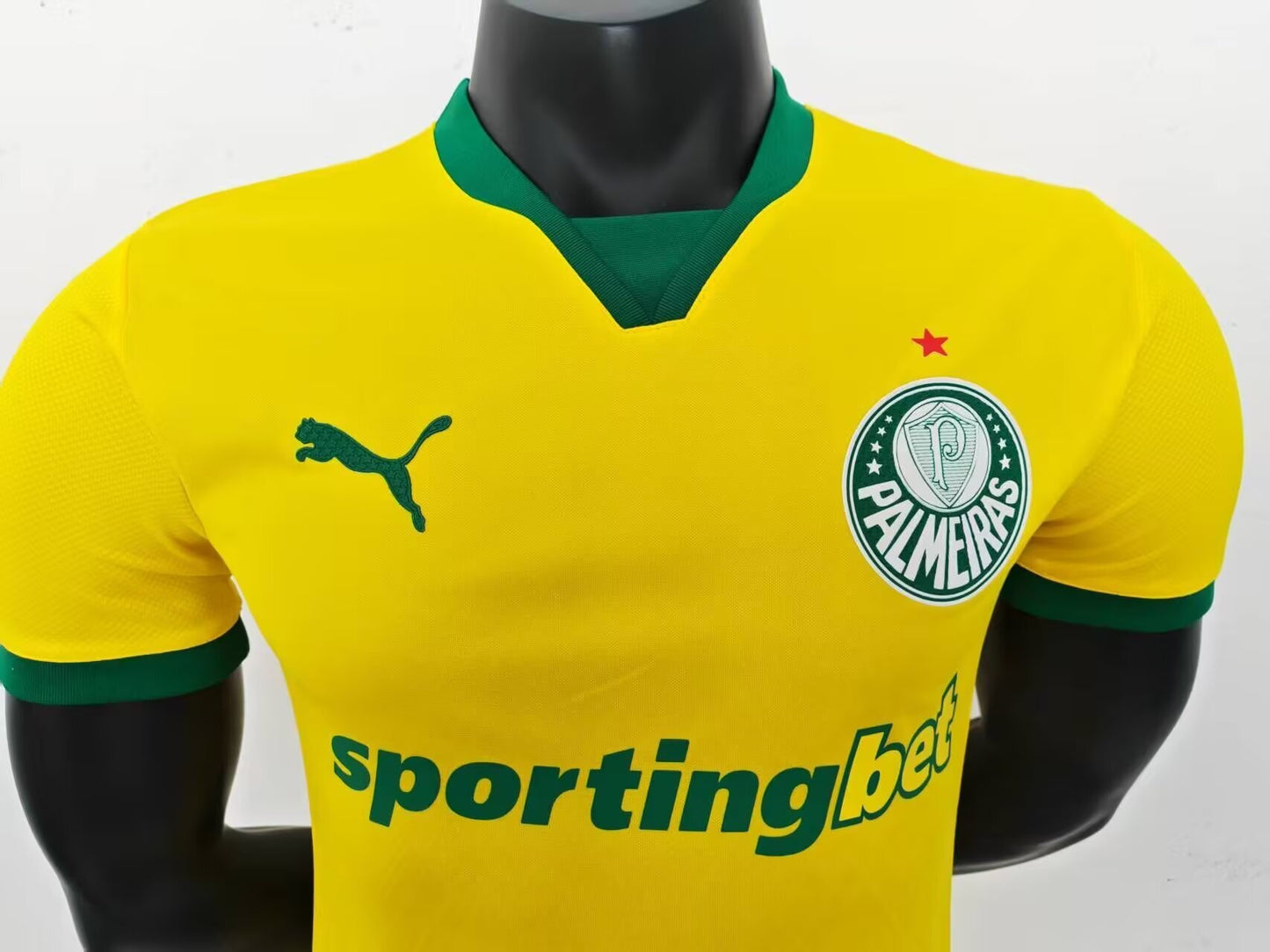 Camisola SE Palmeiras 2025-26 Alternativa Amarela Versão Jogador